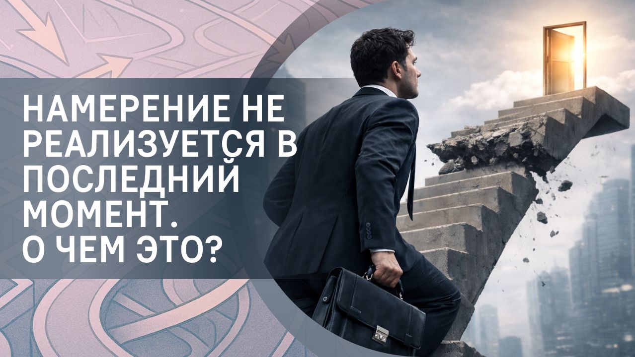 Намерение не реализуется в последний момент, хотя раньше все получалось. О чем это?