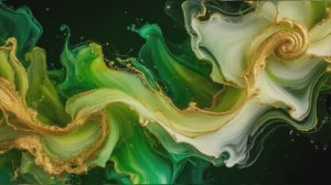 100 оттенков зелёного. Симфония красок.🎻 #fluidart #ambient #флюидарт #ИИ