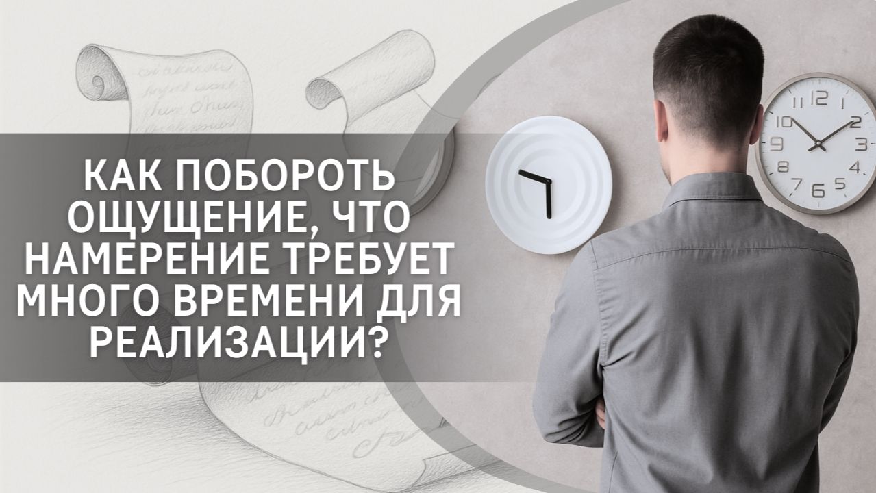 Как побороть ощущение, что намерение требует много времени для реализации?