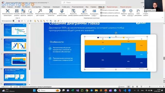 Автоматизация создания отчетных диаграмм и презентаций