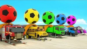 Песня Rain Rain + Колеса в автобусе - Колеса в форме футбольного мяча - Детские стишки и песенки