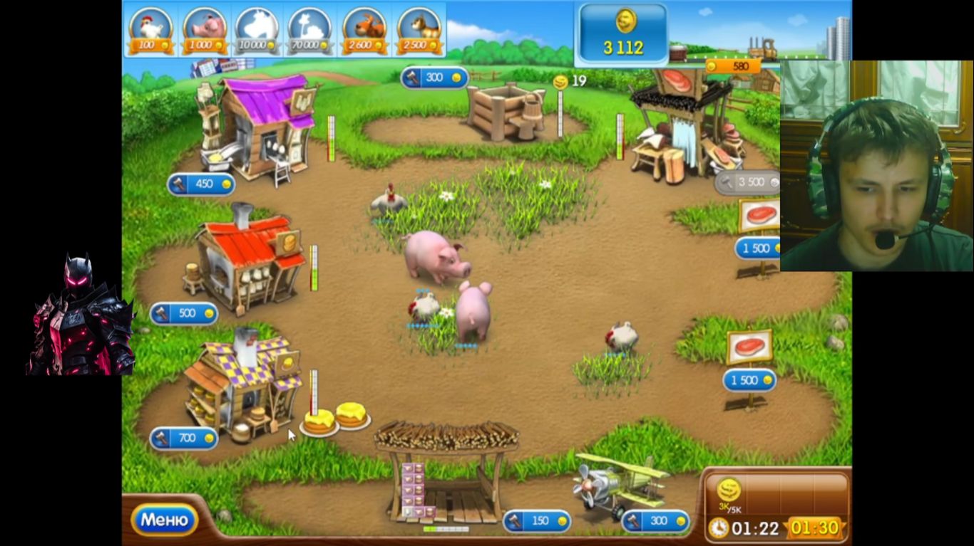 тёмный рыцарь прошёл 5 ур.на золото3ур.не с1раза прошёл и получил 1награду в весёлай ферме. 5 серия.