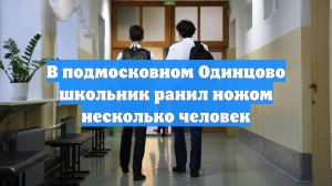 В подмосковном Одинцово школьник ранил ножом несколько человек