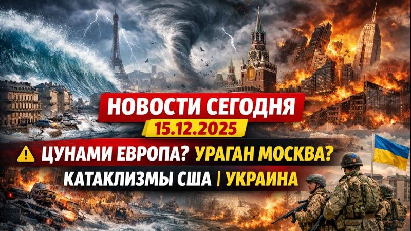 Новости Сегодня 15.12.2025 ⚠️ Цунами Европа? Ураган Москва? Катаклизмы США | Украина
