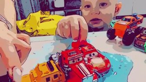 Молния маквин играем в машинки  #маквин #машинки #игрушки #тачки #слайм