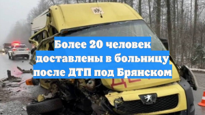 Более 20 человек доставлены в больницу после ДТП под Брянском