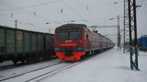 Электропоезд ЭД9Э-0057. Покатушки от Присягино до Развилки +ЭДТ и отправление.