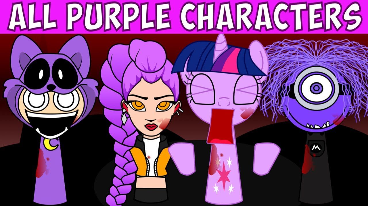 ВСЕ INCREDIBOX SPRUNKI ФИОЛЕТОВОГО ЦВЕТА КЭТНАП РУМИ ТВАЙЛАЙТ МИНЬОН И НЕ ТОЛЬКО | SPRUNKI