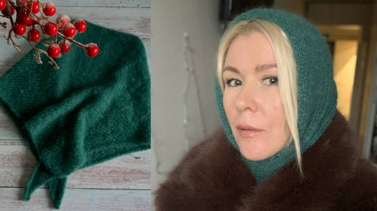 Вяжем платок спицами МК для начинающих