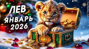 Лев - гороскоп на январь 2026 года. Окунитесь в море чувств, любви и партнерских отношений! 🌊❤️