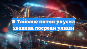 В Тайване питон укусил хозяина посреди улицы