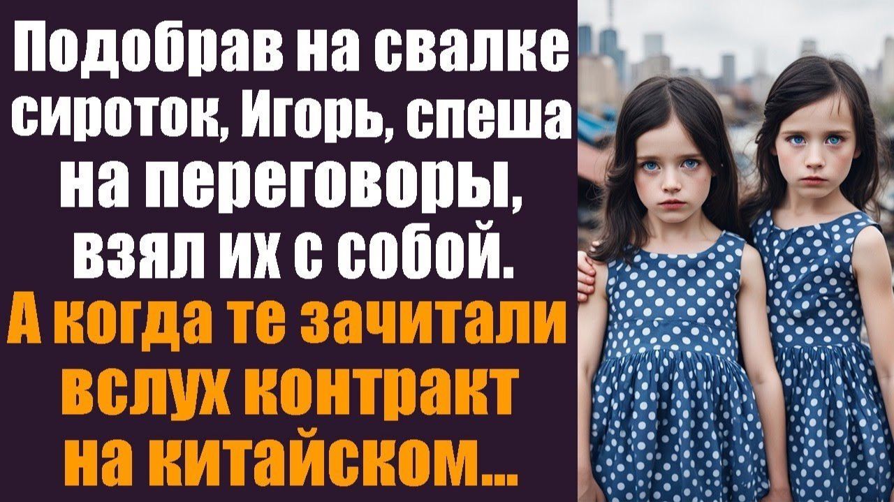 Подобрав на свалке сироток-близняшек, Игорь, спеша на переговоры, взял их с собой. А когда те смотреть онлайн