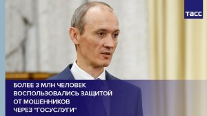 Более 3 млн человек воспользовались защитой от мошенников через "Госуслуги"
