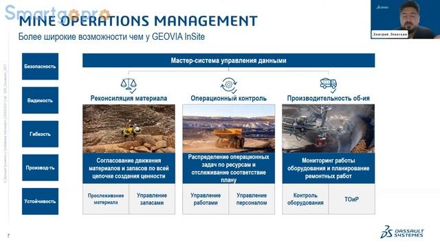 Оперативное управление горным производством на базе решения Dassault Systemes