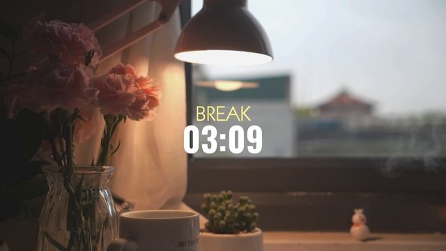 1 час STUDY WITH ME ｜ Calm Piano🎹, Rain sounds🌧️ ｜ Pomodoro 25⧸5 ｜ Rainy Day