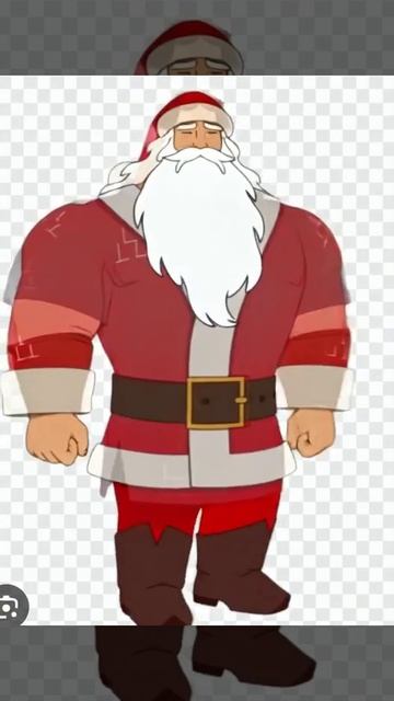 Илья муромец превращается в деда мороза.