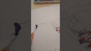 рисуем аниме девочку #новый год#разноцветный.