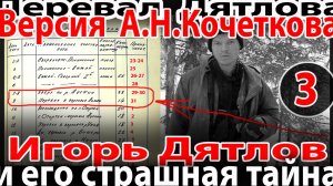 Перевал Дятлова. Версия А.Н.Кочеткова. 3 часть. Игорь Дятлов и его страшная тайна