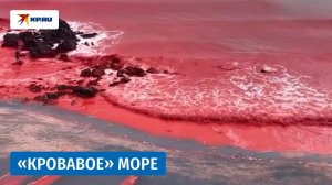 Море у острова Ормуз в Иране стало кроваво-красным после дождя
