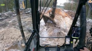 Строительство, лесная дорога , дренажные работы