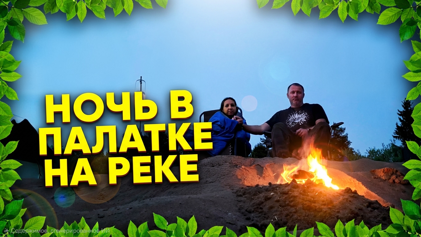 Отдых с палатками на реке "Двина". Кемпинг на природе. смотреть онлайн