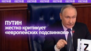 «Европейские подсвинки» надеялись быстро развалить Россию — Путин
