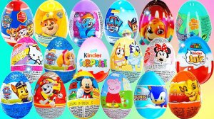 РАСПАКОВКА 20 СЮРПРИЗ ЯИЦ ПОД ДЕТСКИЕ ПЕСНИ . МЕГА РАСПАКОВКА СЛАДОСТЕЙ!