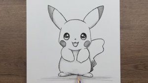 Как нарисовать послушного Пикачу простые рисунки карандашом для начинающих