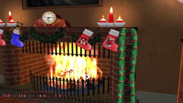 Камин и елка