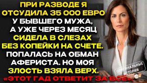 Я отдала все деньги аферисту… Но он не знал, кто я на самом деле. Слушать аудиорассказы