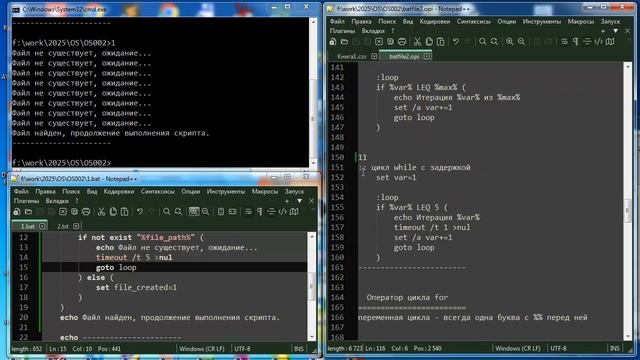 os005 Основы Bat: управляющие операторы