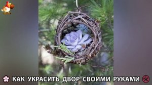 Как украсить двор дома фото идеи 🏡 для дачи и сада своими руками 🌷🪻🌺💮  (1019)