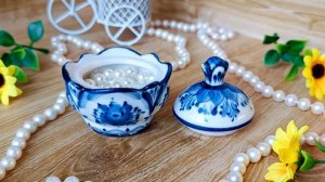 Солонка "Звезда гжели", гжельский фарфор