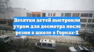Десятки детей выстроили утром для досмотра после резни в школе в Горках-2