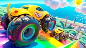 МУЛЬТИКИ ПРО МАШИНКИ Эпические прыжки и столкновения на скоростном монстр-траке Beamng Drive #72