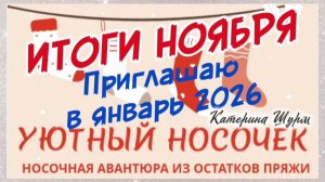 ПРИГЛАШАЮ В ЯНВАРСКИЙ СЕЗОН| Итоги ноября| Связанные носки участницами| 48 пар носков| Вязать носки