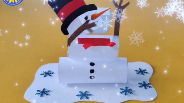 Конструирование из бумаги - "Весëлые снеговики" смотреть онлайн
