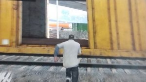 С собакой и Ламаром остановил бандита в gta 5