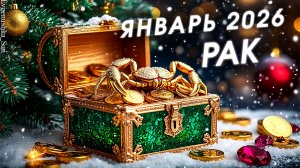 Рак - гороскоп на январь 2026 года.  Свадьбы! Отношения, любовь. Новая работа