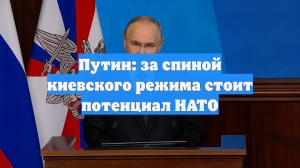 Путин: за спиной киевского режима стоит потенциал НАТО