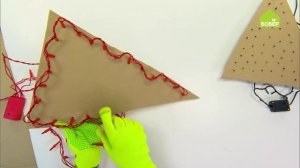 Новогодний декор 2026. Ёлки картонные с гирляндами. Как сделать красивую ёлочку