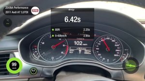 Audi a7 3,0 tdi разгон до / после проделанных работ Stage1