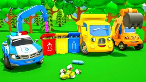 Мультики про машинки - Не бросайте мусор - Детские стишки и песенки для детей - Мультики для детей