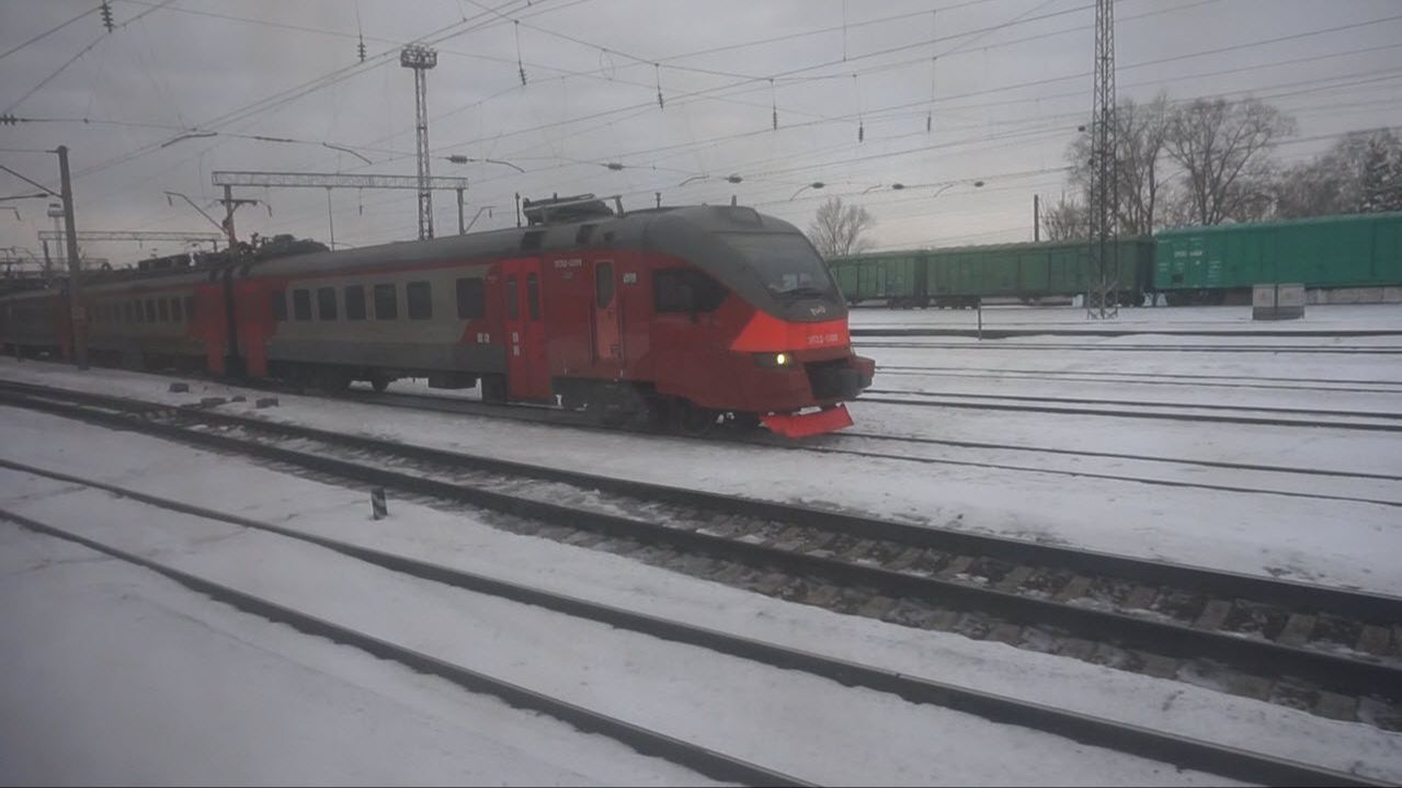 Электропоезд ЭД9М-0216 (003406). Покатушки от 226км до Барнаула.