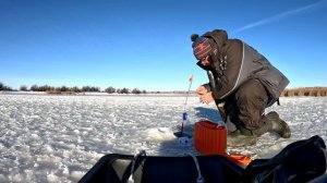 Первый лед 2025-2026. Щука срезала балансир.