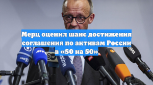 Мерц оценил шанс достижения соглашения по активам России в «50 на 50»
