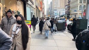 🏙️ Манхэттен зима 2025: Сохо Нью-Йорка – тур по морозным улицам! 🌨️