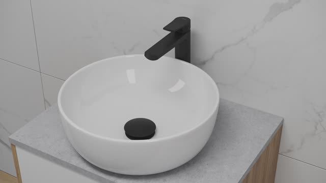 Смеситель для раковины высокий CITY черный от Cersanit (Арт. A68397)