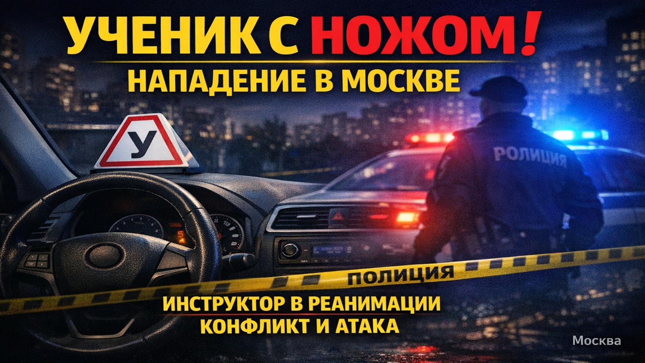 СРОЧНО: Ученик напал с ножом на инструктора автошколы в Москве