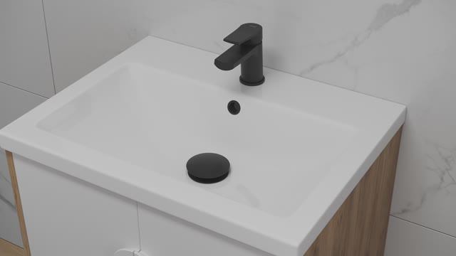 Смеситель для раковины CITY черный от Cersanit (Арт. A68396)